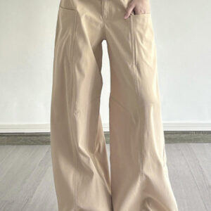 Lace-Panel Relaxed-Fit Cargo Pant