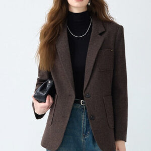Classic Brown Wool Blazer