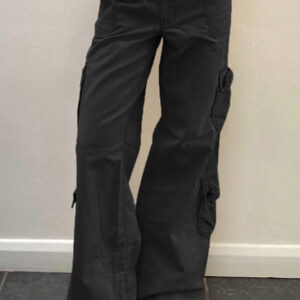 Retro Street-Style Low-Waisted Cargo Pant