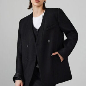 Classic Breasted Wool Blend Blazer